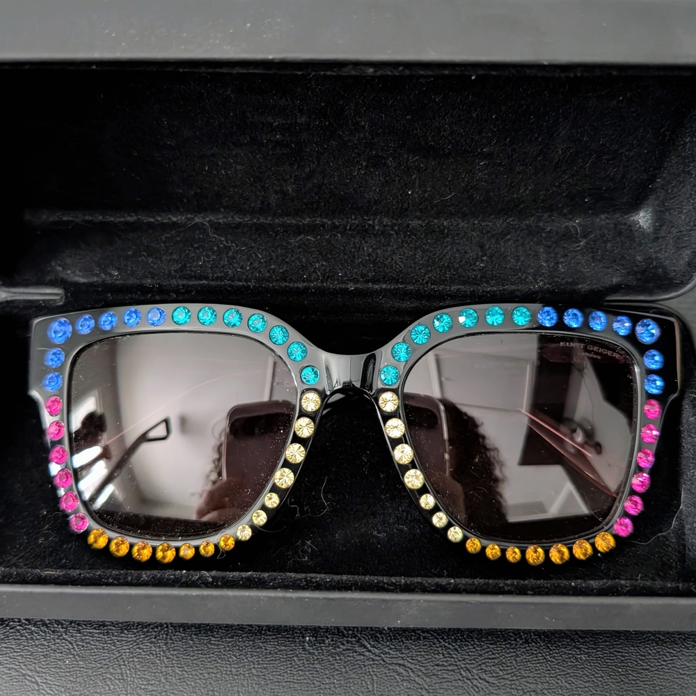 Multicolor Rhinestone Sunglasses - image 1
